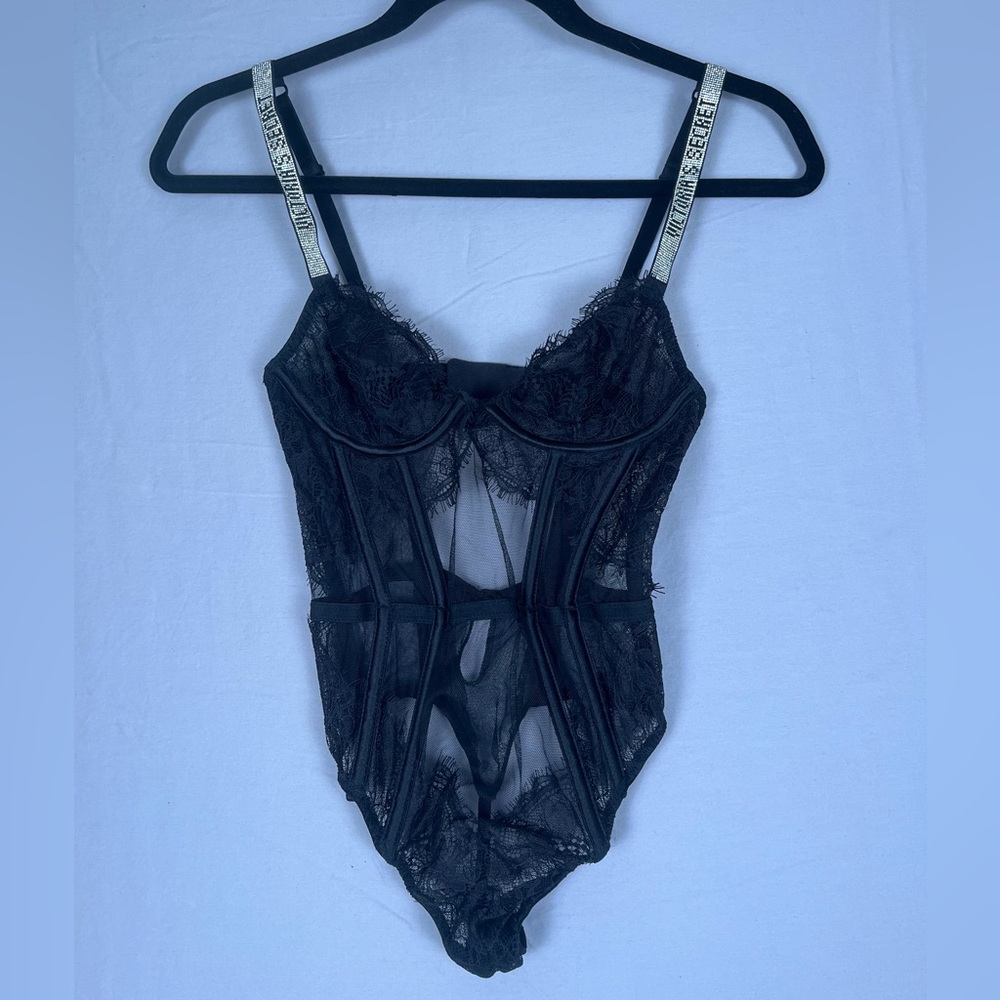 Victoria's Secret Very Sexy Midnight Affair Lace Unlined Teddy Medium Bodysuit - Picture 4 of 12